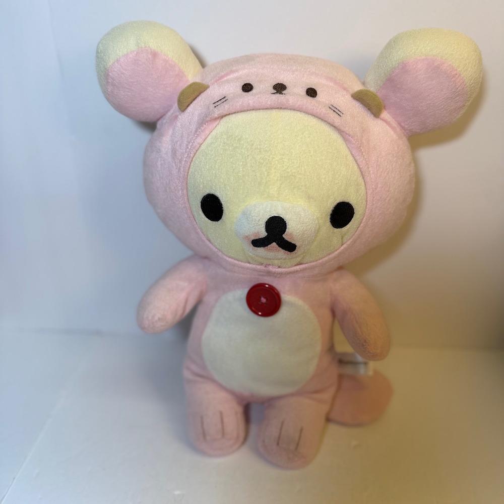 San-X Rilakkuma Korilakkuma Pink Cat Costume Plush Stuffed Animal 18 Inch